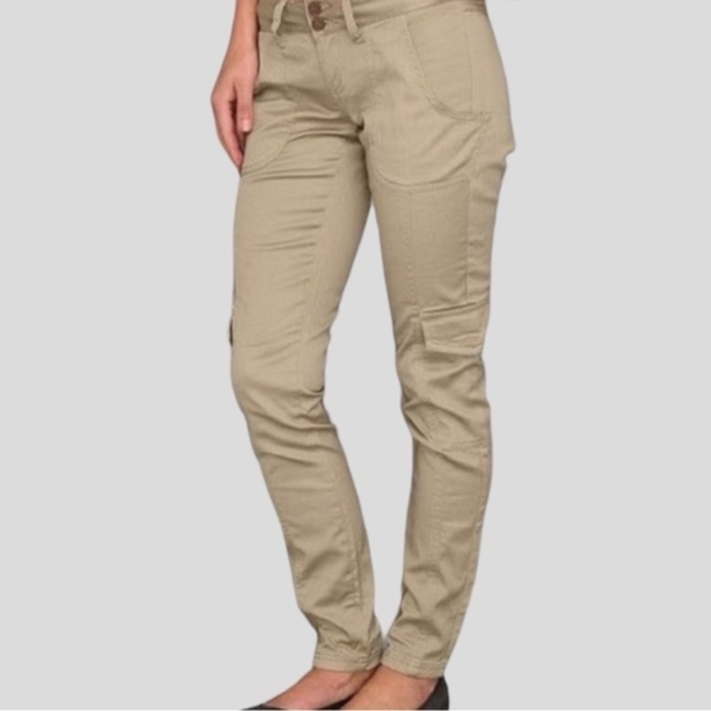 Prana Elena Khaki Utility Cargo‎ Pants Size 6